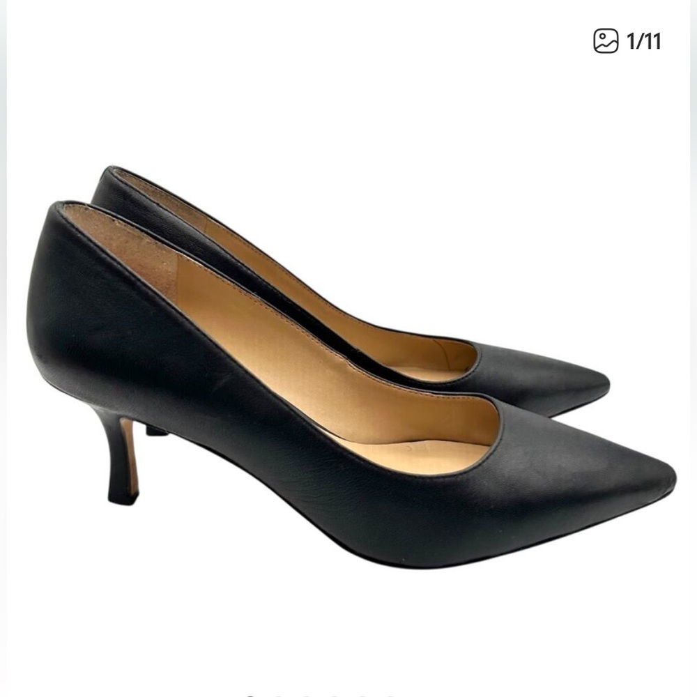 Ann Taylor Black Leather Heels